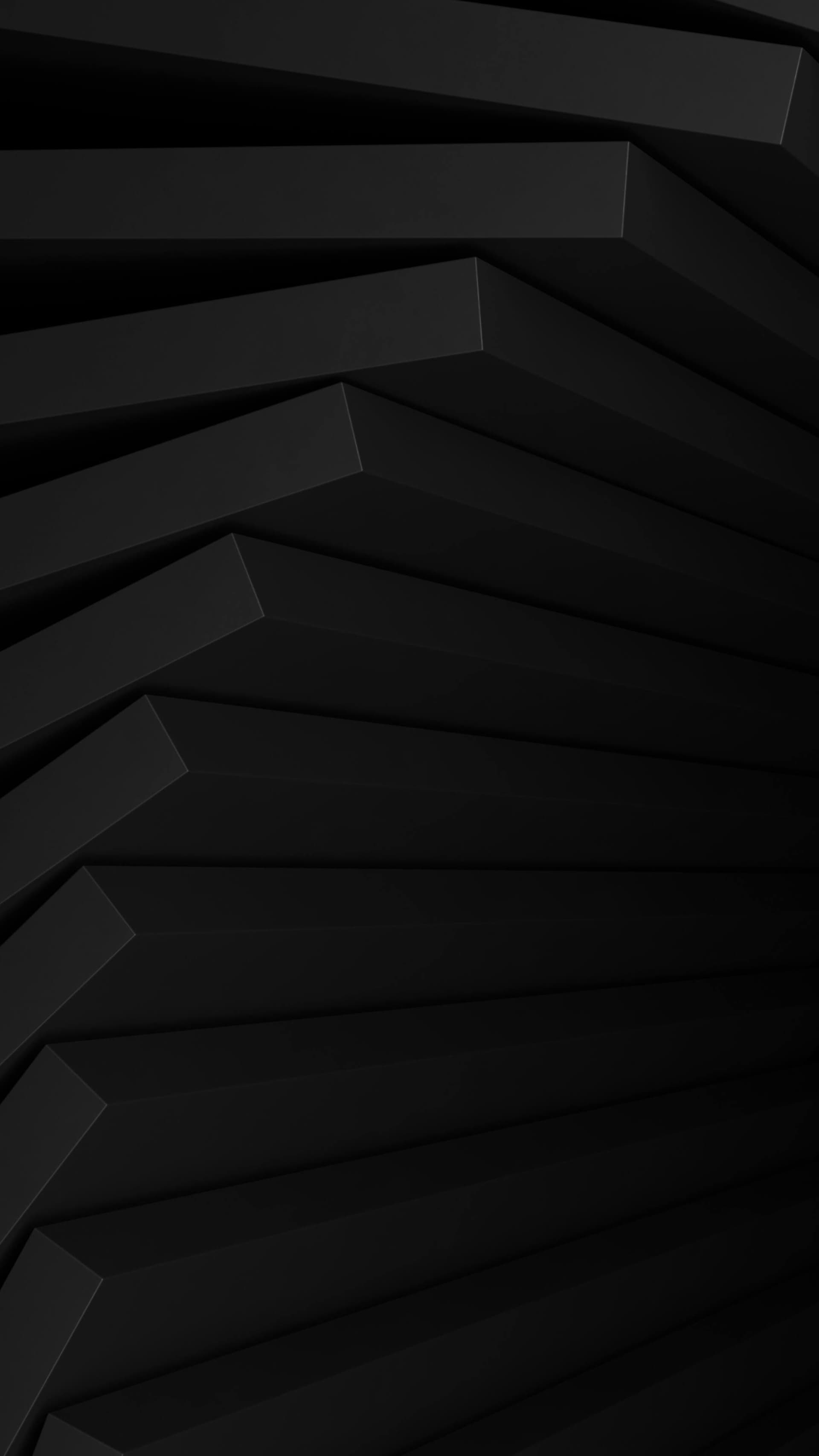 Dark geometric ceiling panels