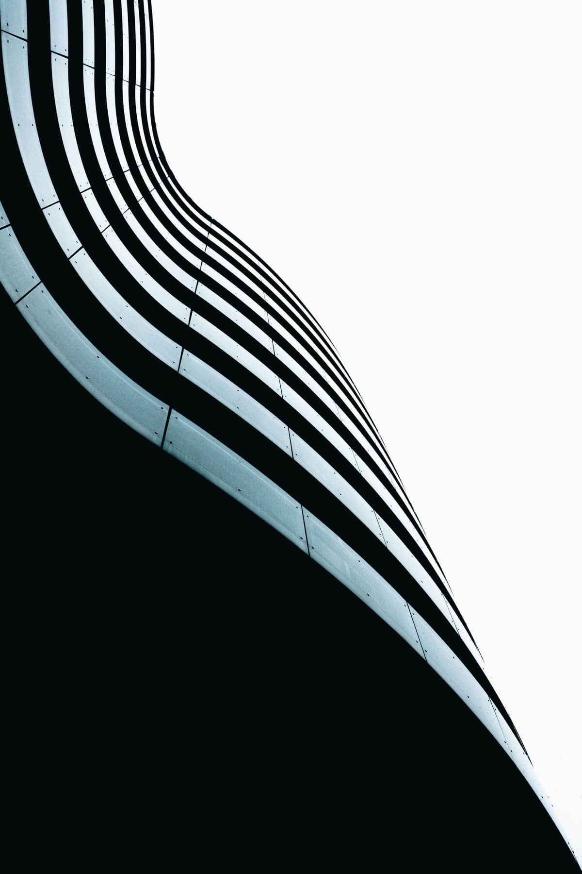 Curved modern building facade