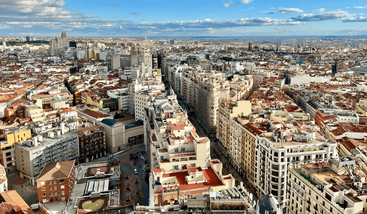 View of Madrid as an attractive market for real estate investment in 2026.